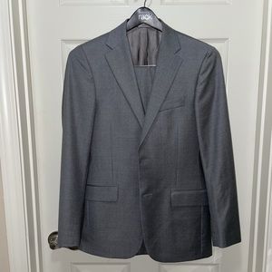 Hickey Freeman grey sharkskin suit